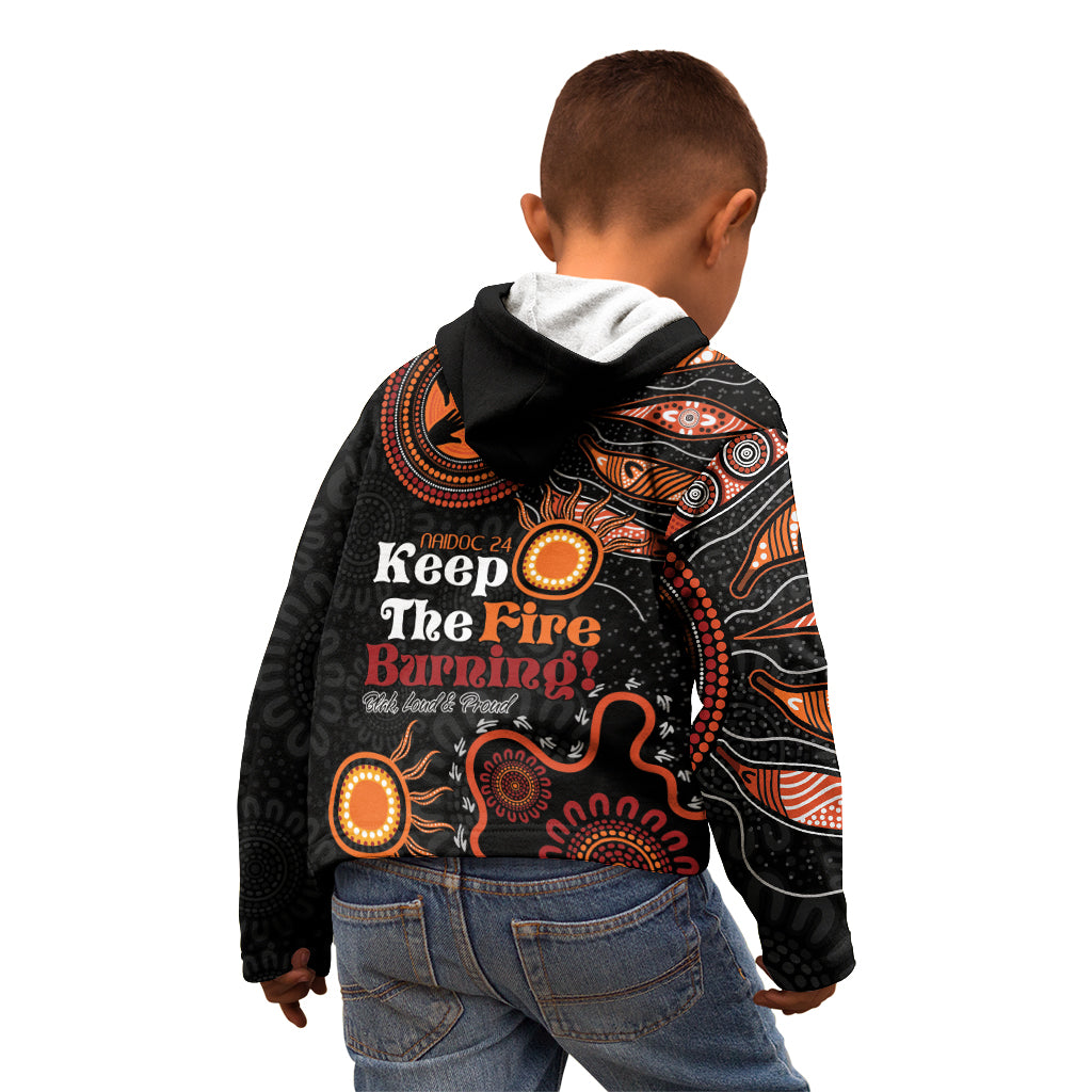 Australia NAIDOC 2024 Kid Hoodie Keep the Fire Burning Aboriginal Art