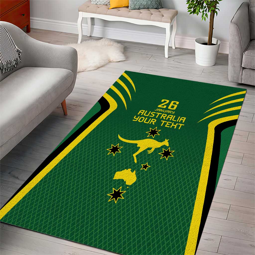 Australia Day 26 January Personalised Area Rug With National Color