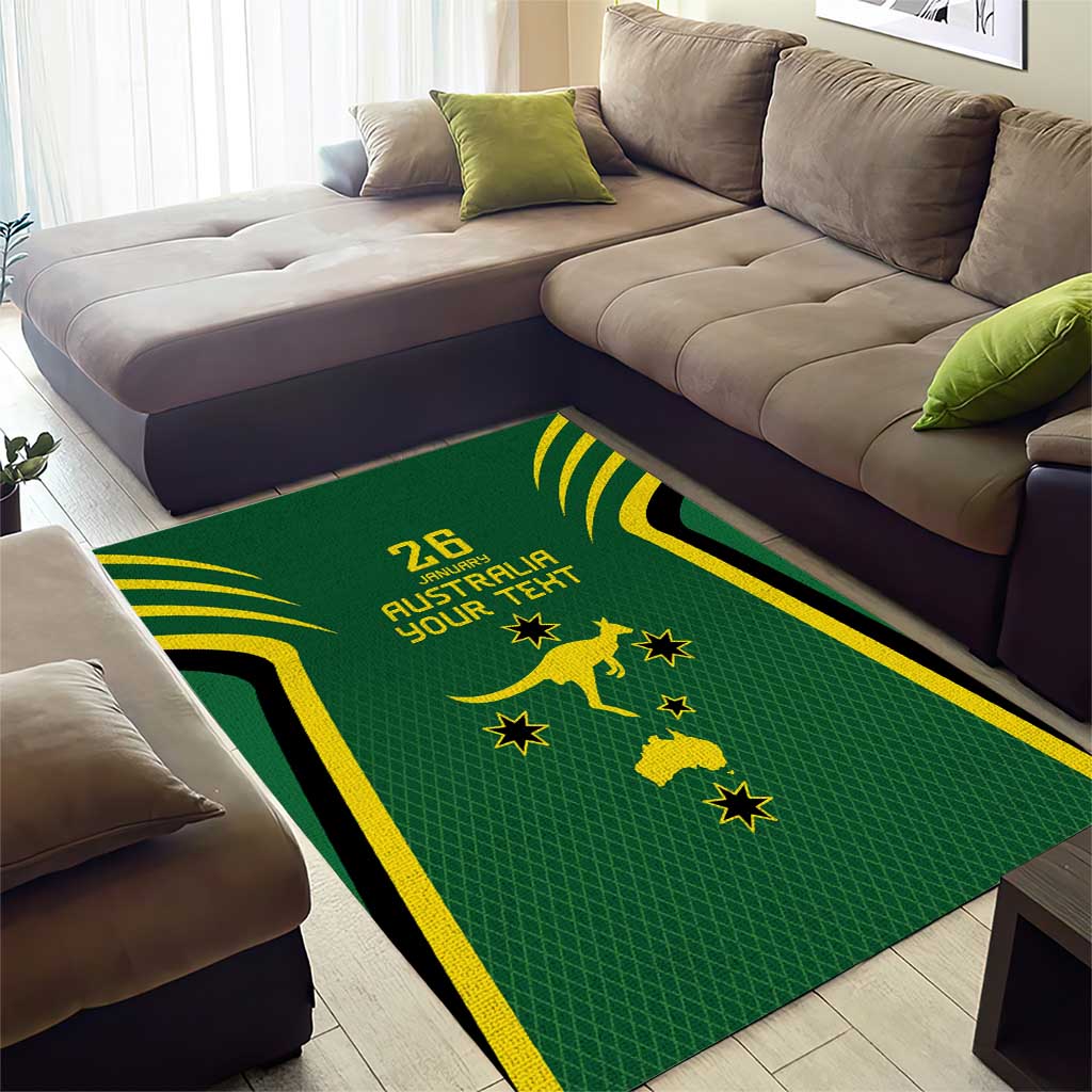 Australia Day 26 January Personalised Area Rug With National Color