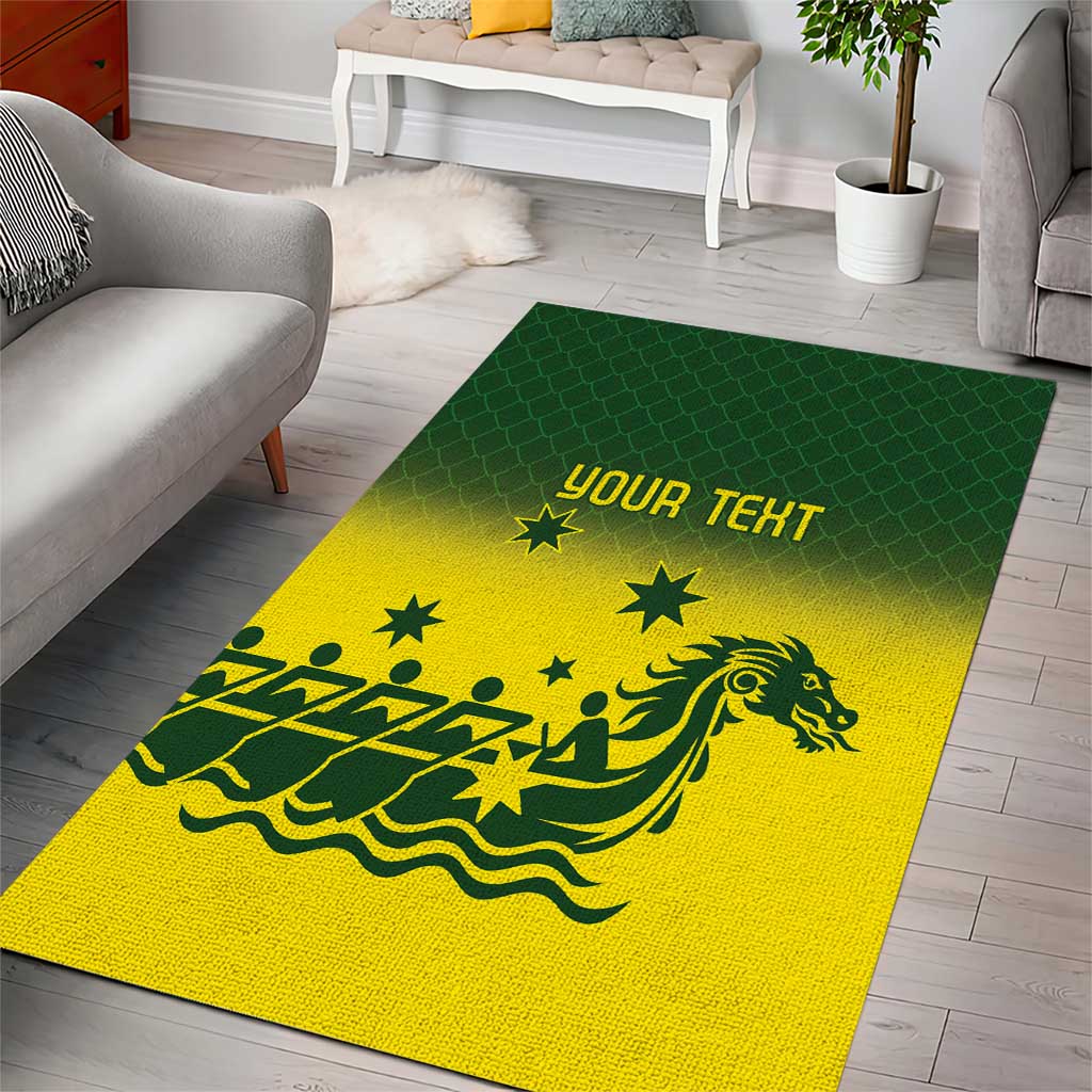 Personalised Dragons Boat Aussie Paddles Up! Area Rug