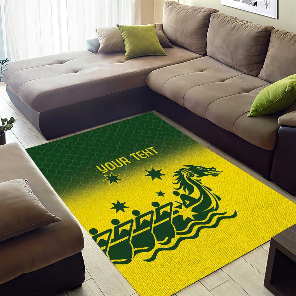 Personalised Dragons Boat Aussie Paddles Up! Area Rug