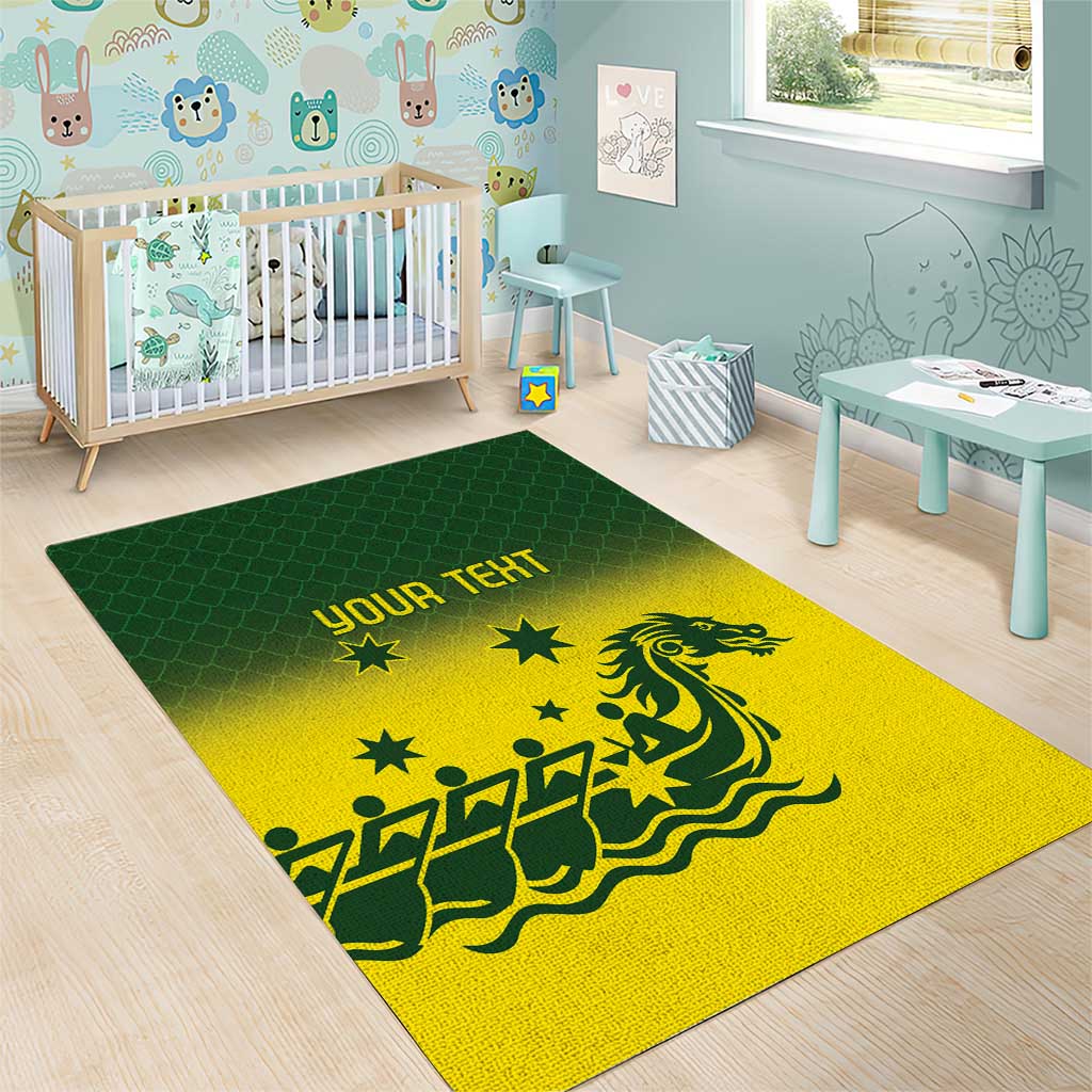 Personalised Dragons Boat Aussie Paddles Up! Area Rug