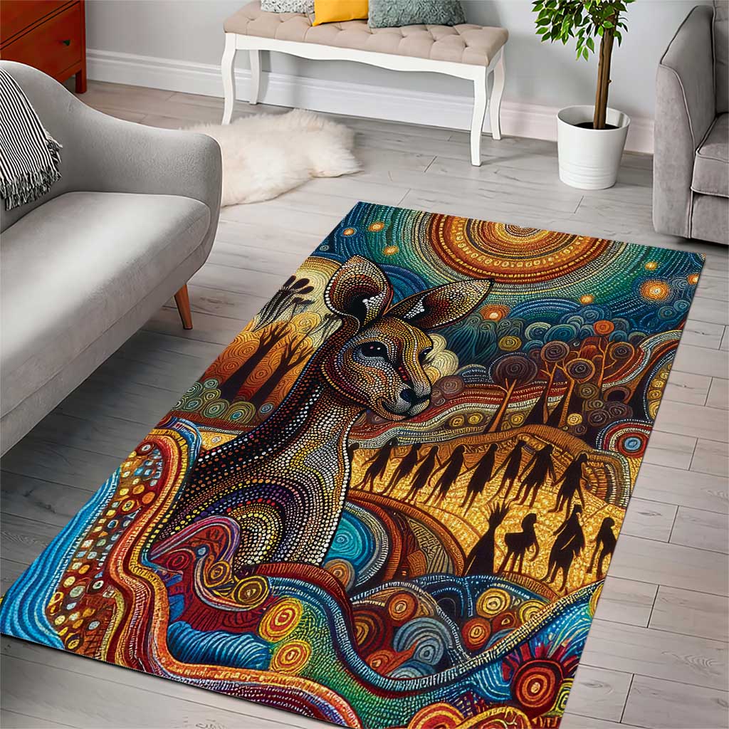 Aboriginal Dreamtime Stories Land Area Rug