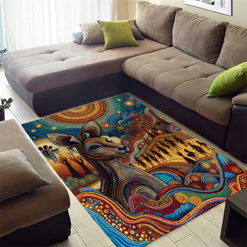 Aboriginal Dreamtime Stories Land Area Rug