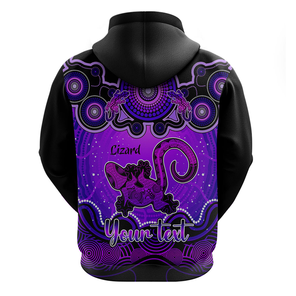 personalised-australia-leo-lizard-zodiac-hoodie-auz-astrology-aboriginal-purple