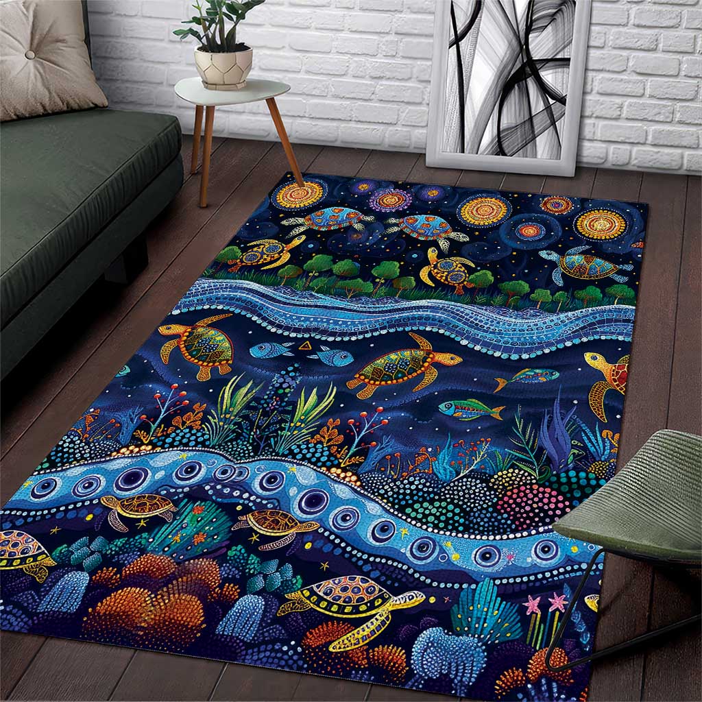 Australian Landscapes Area Rug Aboriginal Dreamtime Story