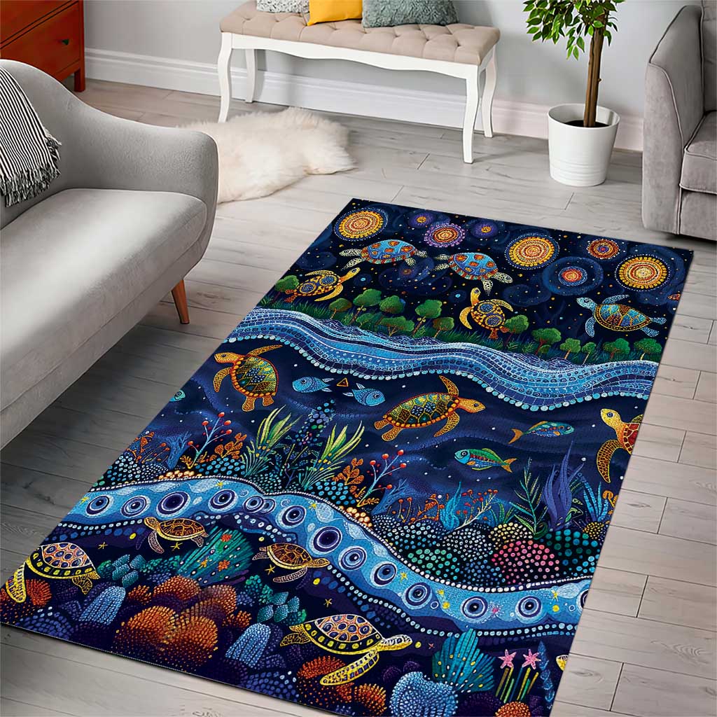 Australian Landscapes Area Rug Aboriginal Dreamtime Story