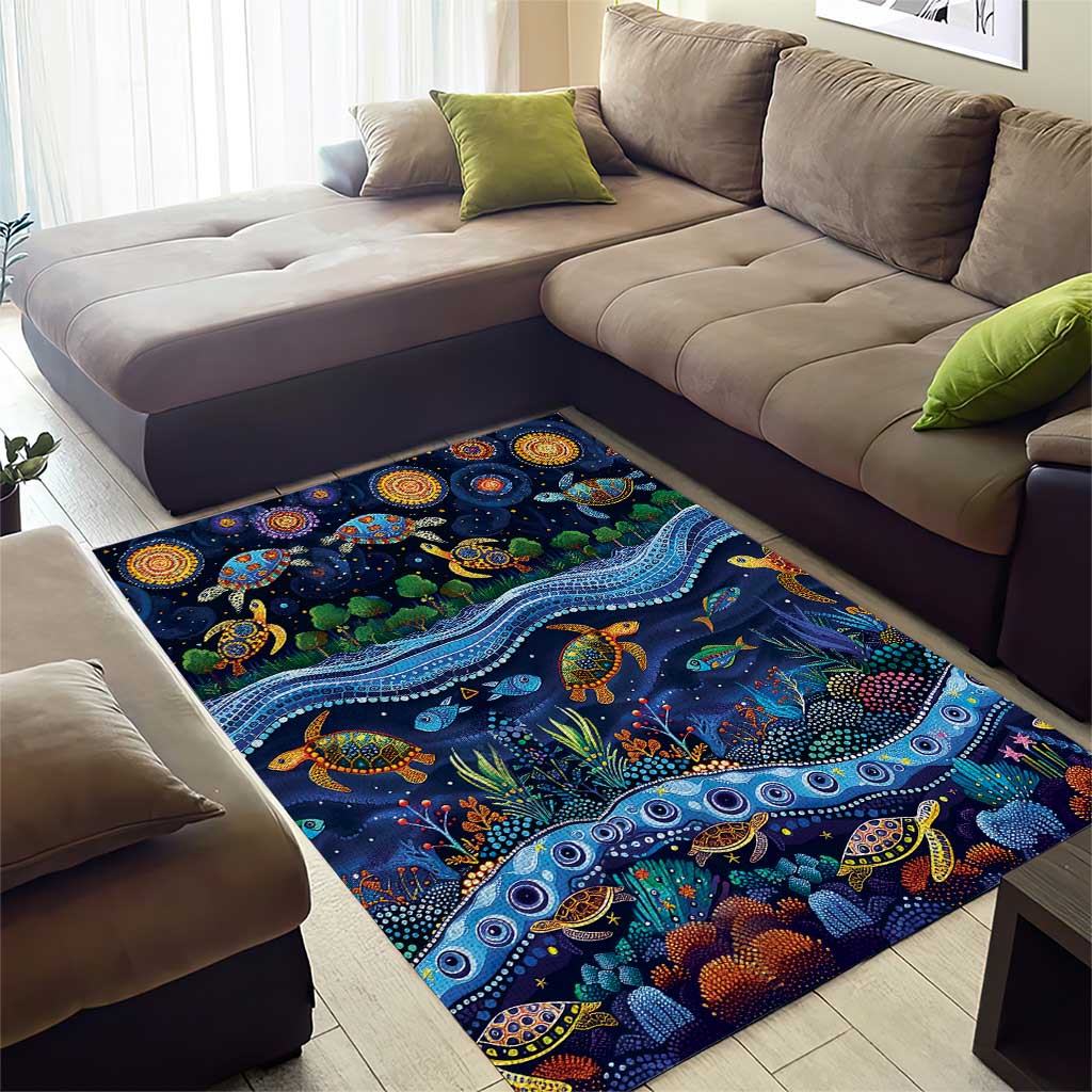 Australian Landscapes Area Rug Aboriginal Dreamtime Story