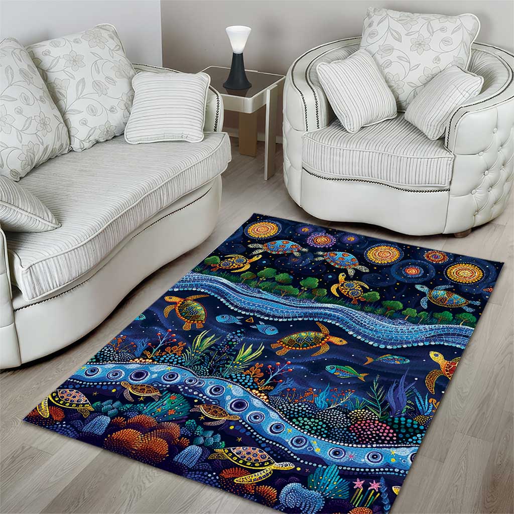 Australian Landscapes Area Rug Aboriginal Dreamtime Story