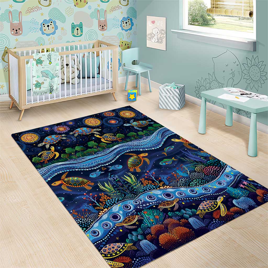 Australian Landscapes Area Rug Aboriginal Dreamtime Story