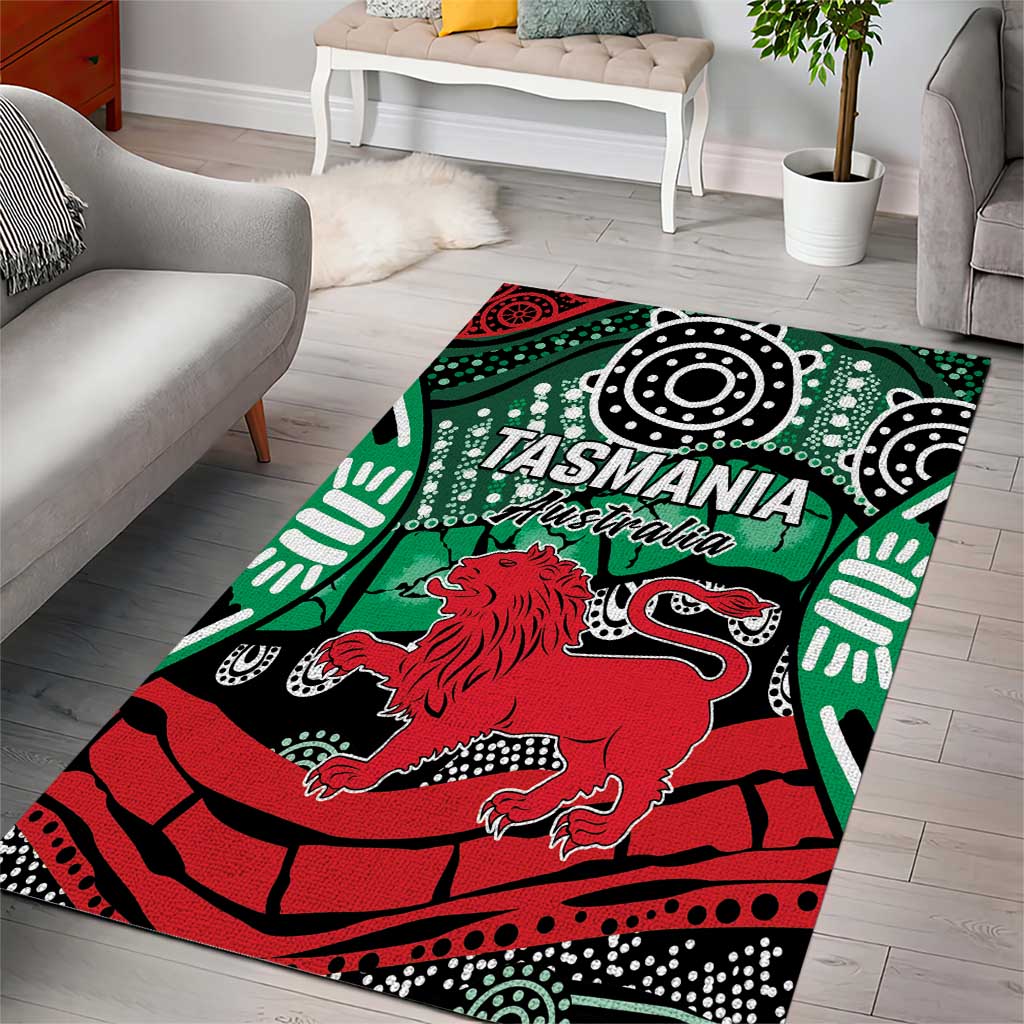 Australia Tasmania State Area Rug Ubertas et Fidelitas