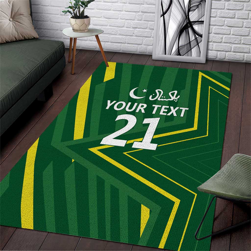 Pakistan Cricket Custom Area Rug Shaheen Falcon Go Champions