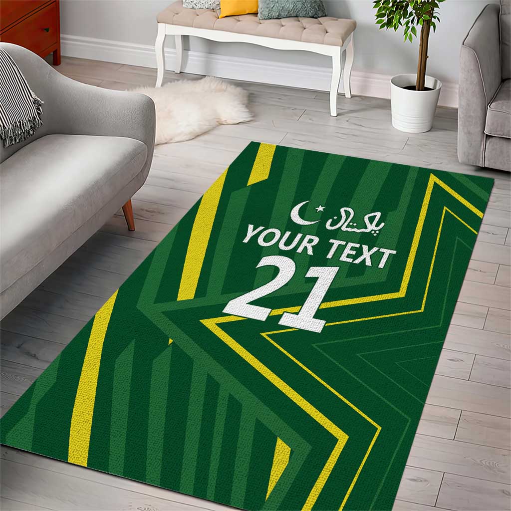 Pakistan Cricket Custom Area Rug Shaheen Falcon Go Champions