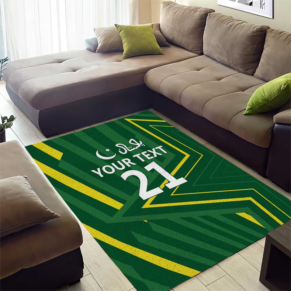 Pakistan Cricket Custom Area Rug Shaheen Falcon Go Champions