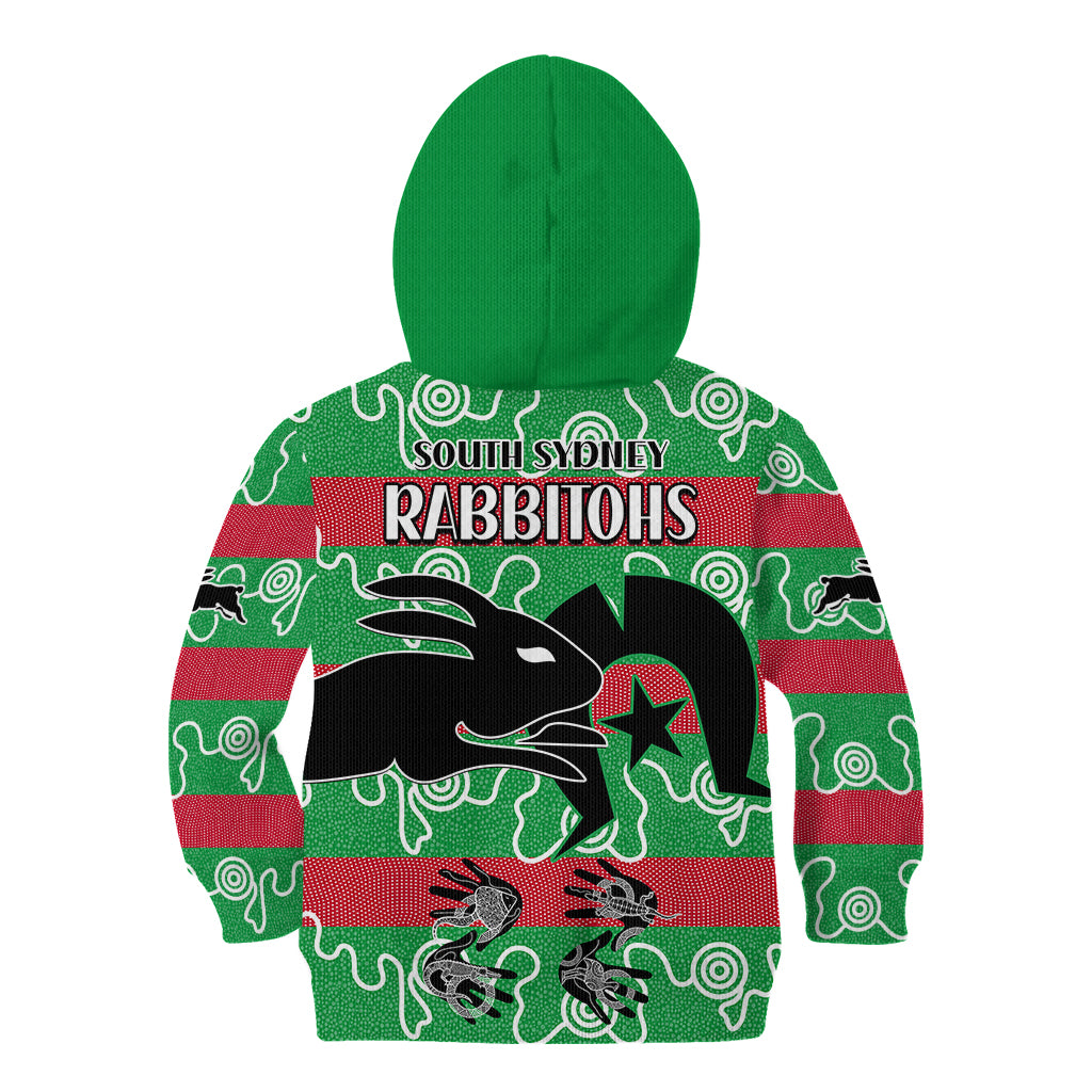 naidoc-rabbitohs-rugby-kid-hoodie-go-the-bunnies-aboriginal-dots