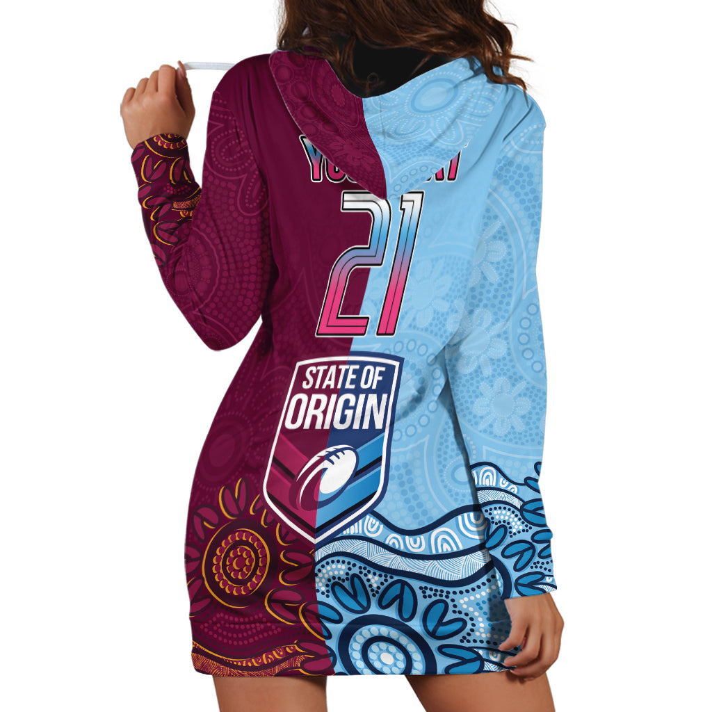 Custom QLD Cane Toad and NSW Cockroach Hoodie Dress Aboriginal Inspired Together