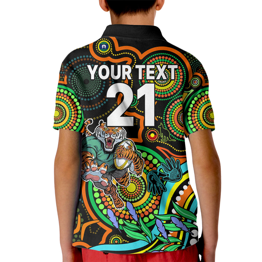 custom-tigers-rugby-aboriginal-art-kid-polo-shirt-naidoc-indigenous-tribal