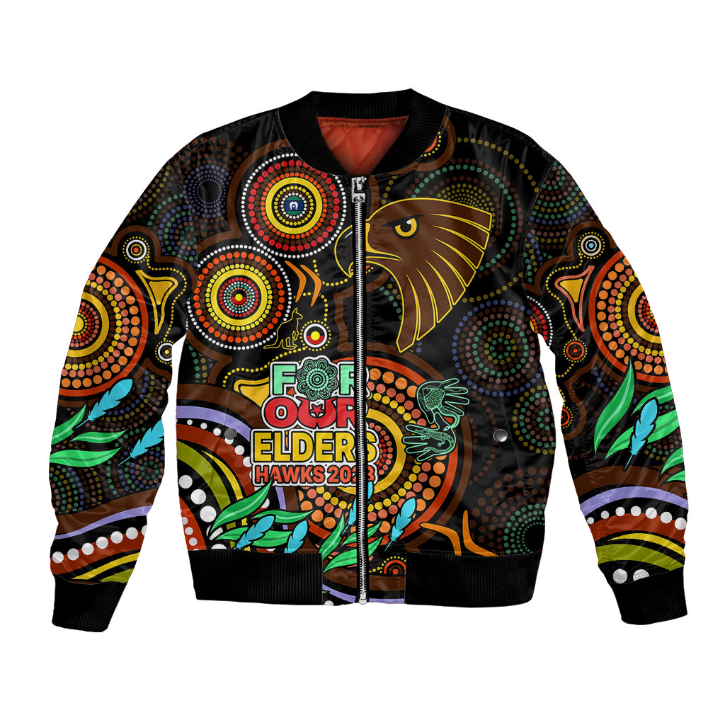 Hawks Football Aboriginal Art Bomber Jacket NAIDOC Indigenous Tribal L ...