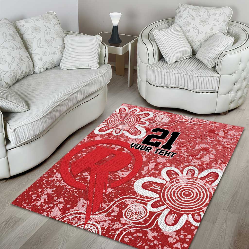 Australian Renegades Cricket Custom Area Rug Minimalism Aboriginal