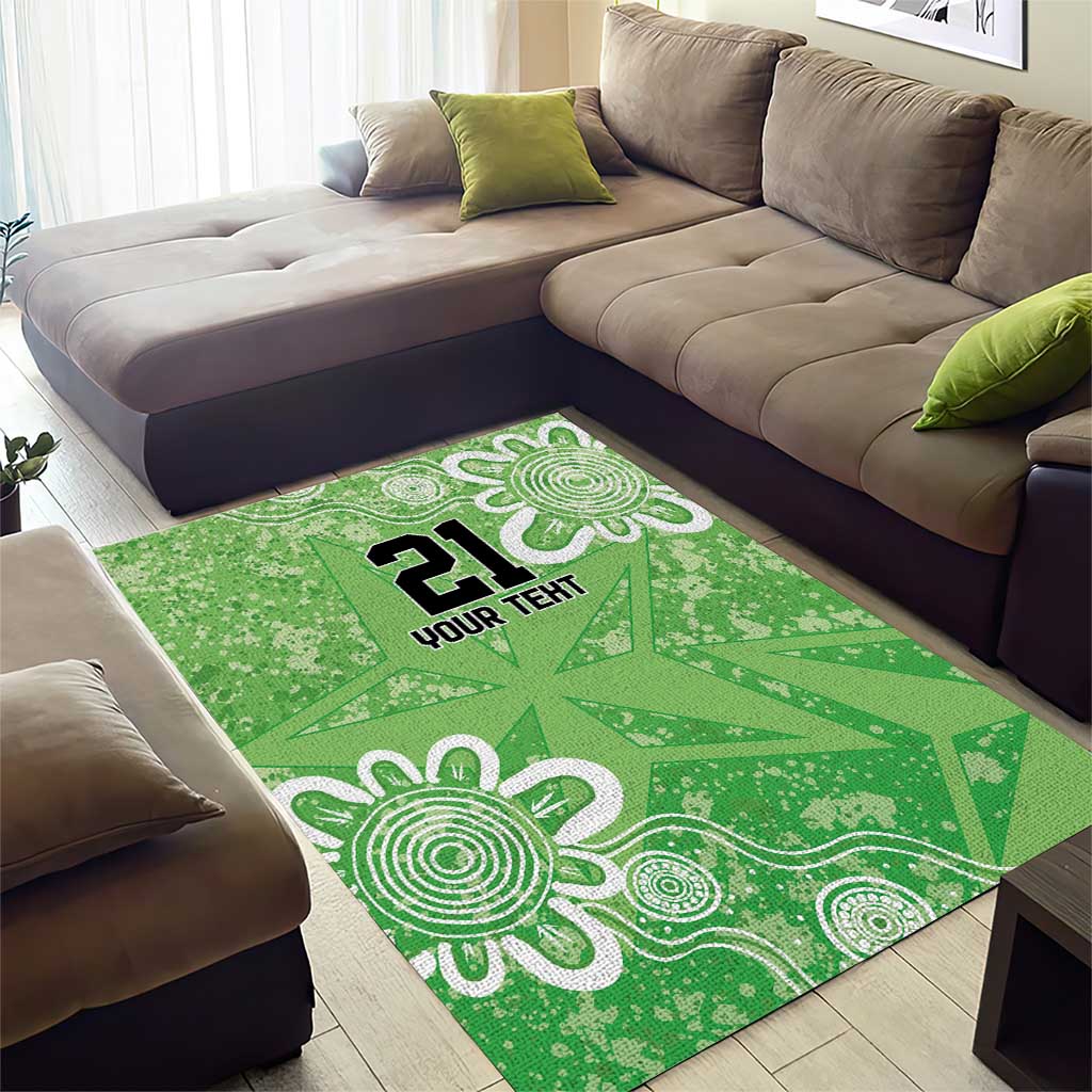 Australian Stars Cricket Custom Area Rug Minimalism Aboriginal