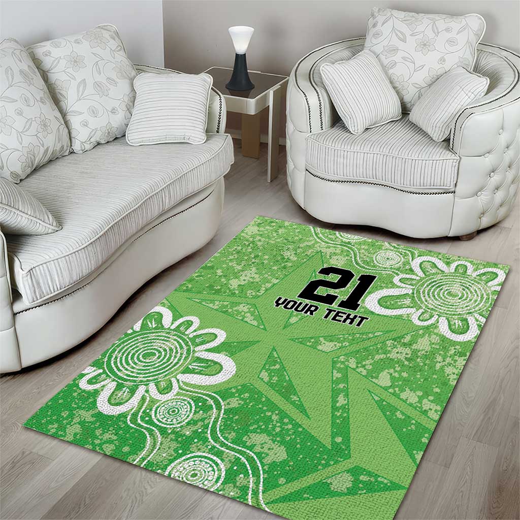 Australian Stars Cricket Custom Area Rug Minimalism Aboriginal