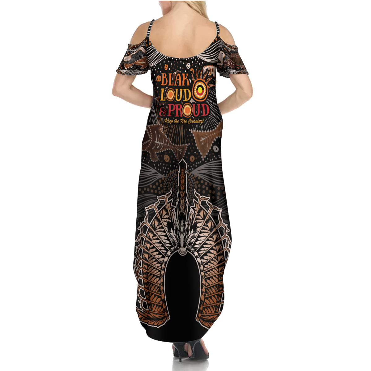 Torres Strait Islander NAIDOC 2024 Summer Maxi Dress Dhari Headdress Indigenous Cultural Spirit