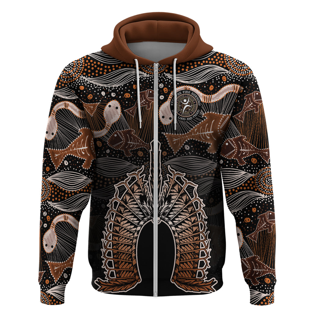 Torres Strait Islander NAIDOC 2024 Zip Hoodie Dhari Headdress Indigenous Cultural Spirit