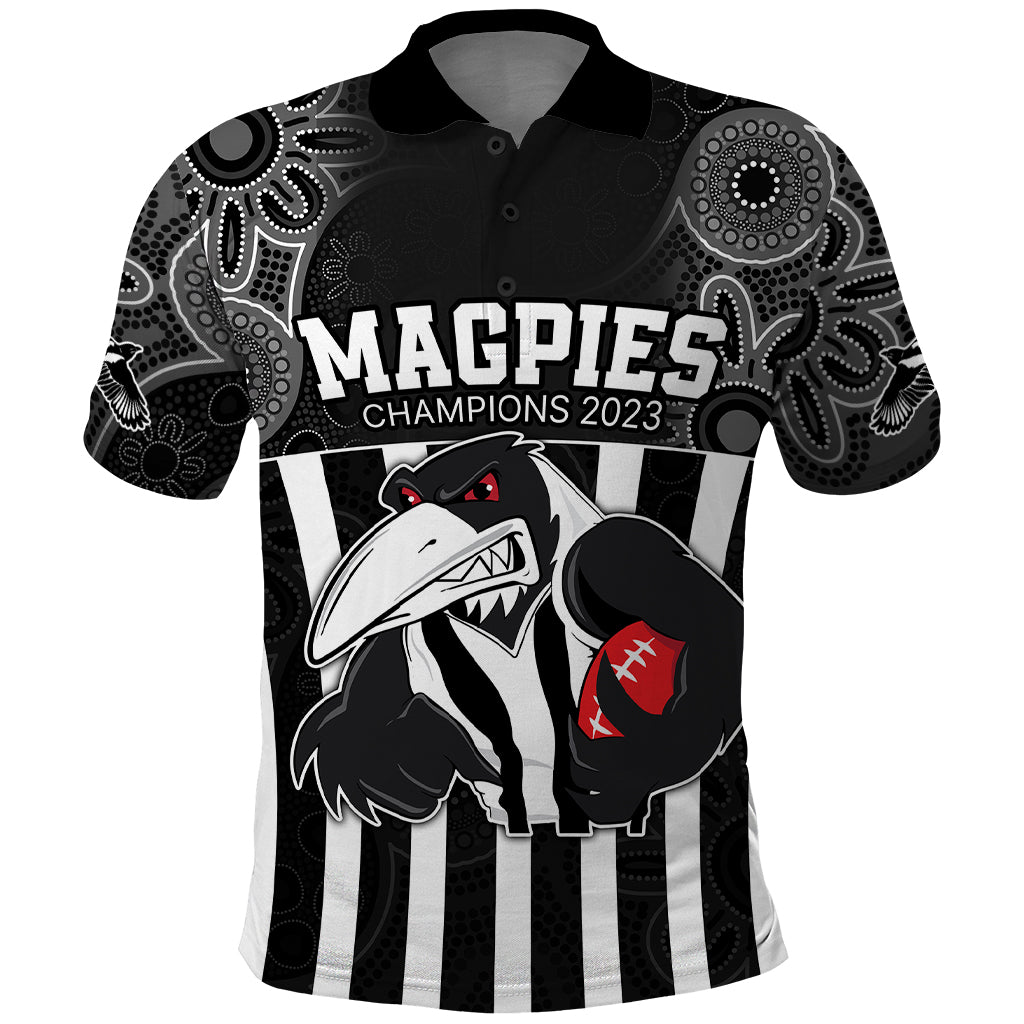 afl-magpies-champions-2023-polo-shirt-proud-collingwood-aboriginal-vibe