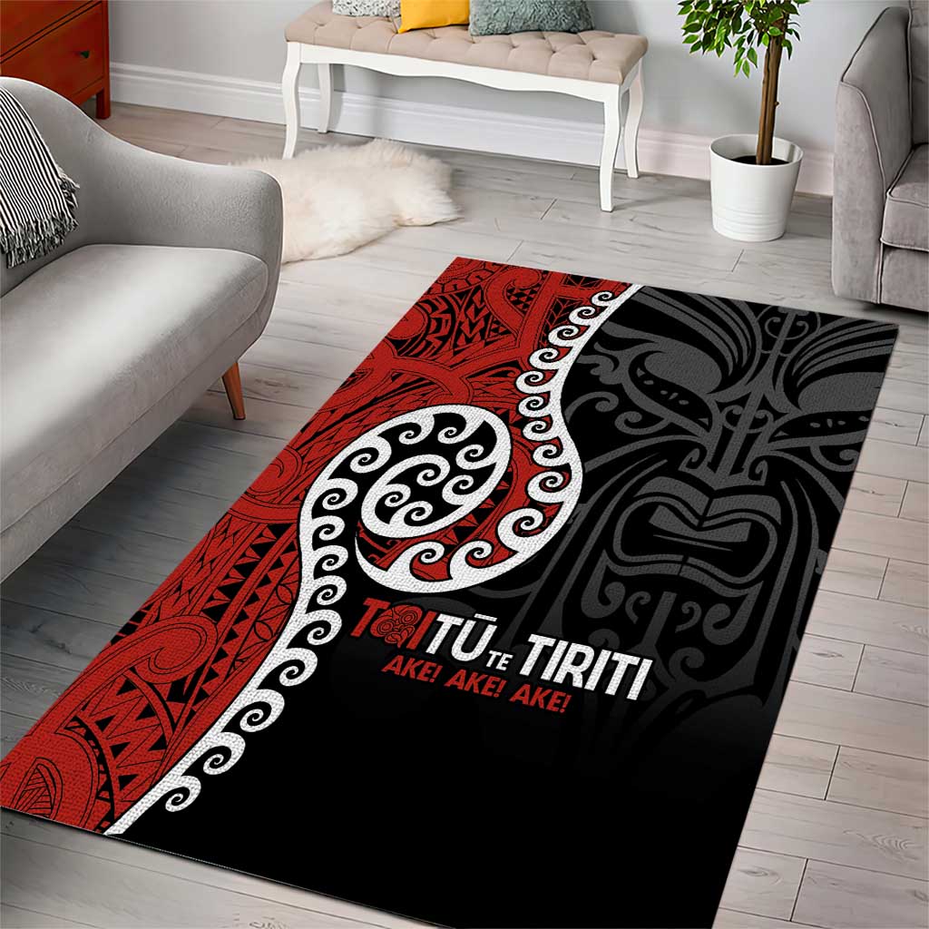 Honour The Treaty New Zealand Area Rug Toitu Te Tiriti Ake!Ake!Ake!