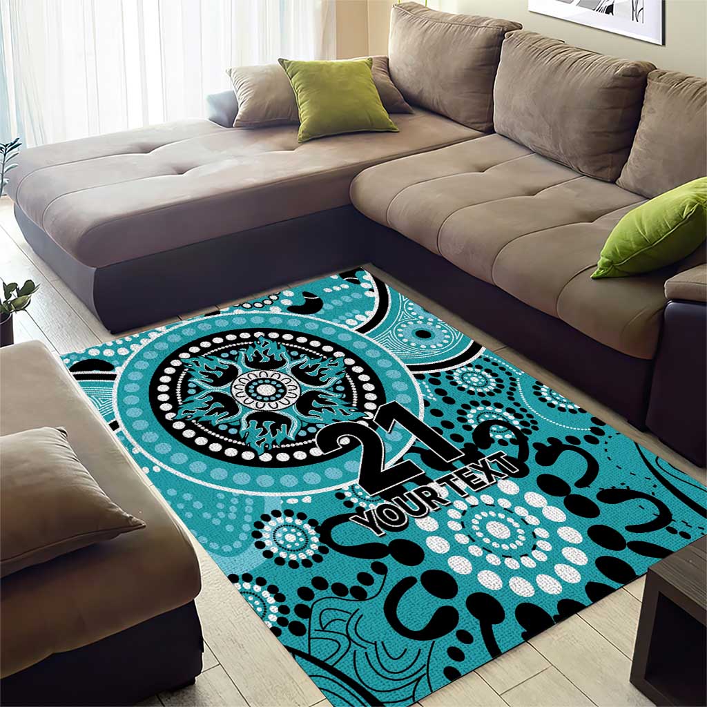 Heat Cricket Custom Area Rug Australian Aboriginal