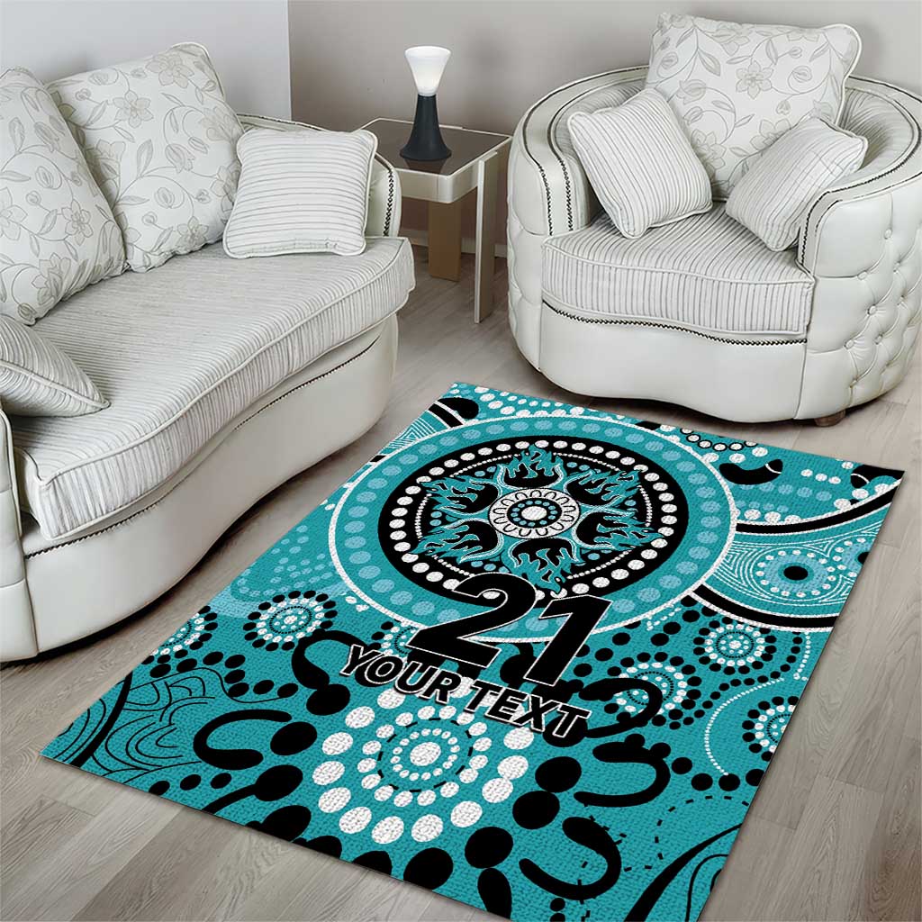 Heat Cricket Custom Area Rug Australian Aboriginal