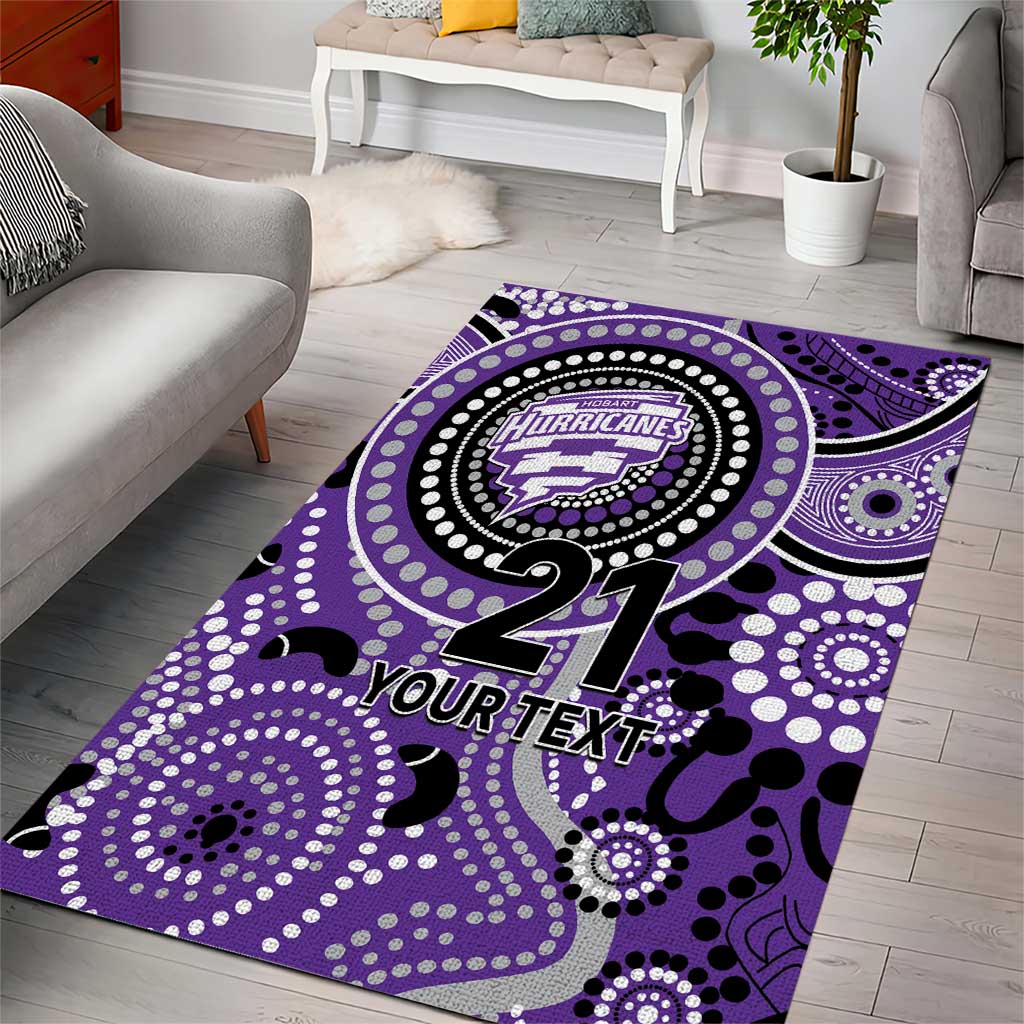 Hurricanes Cricket Custom Area Rug Australian Aboriginal