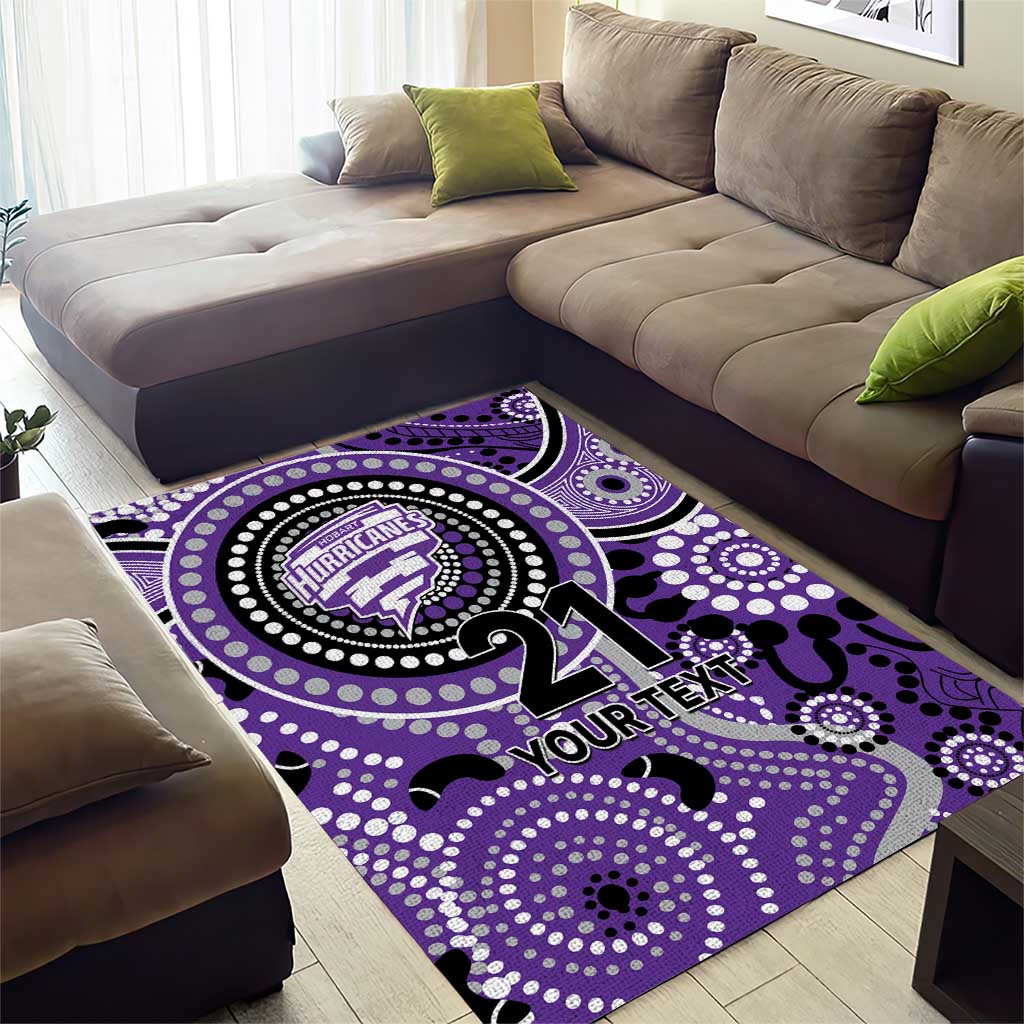 Hurricanes Cricket Custom Area Rug Australian Aboriginal