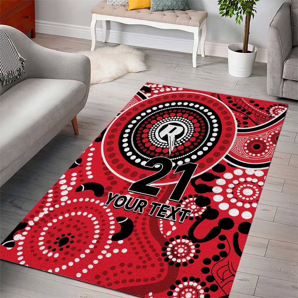 Renegades Cricket Custom Area Rug Australian Aboriginal