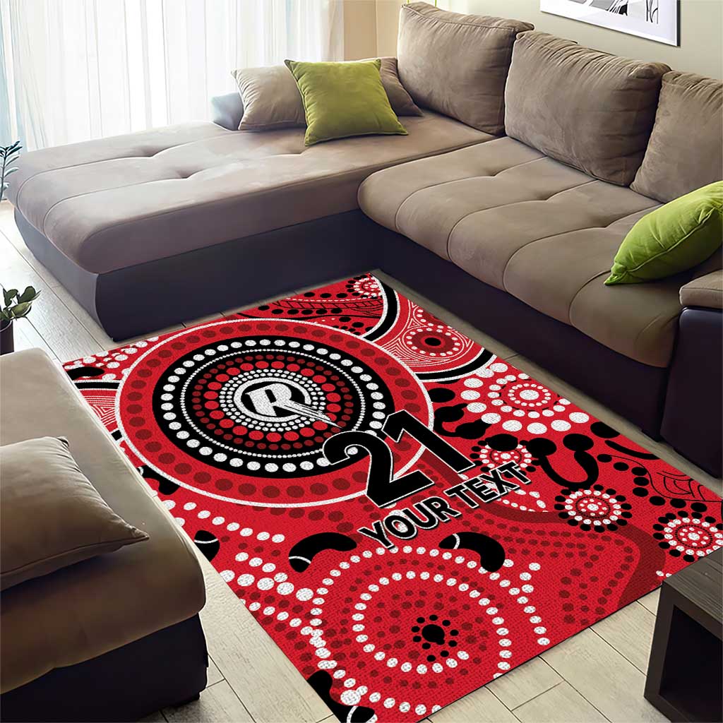 Renegades Cricket Custom Area Rug Australian Aboriginal