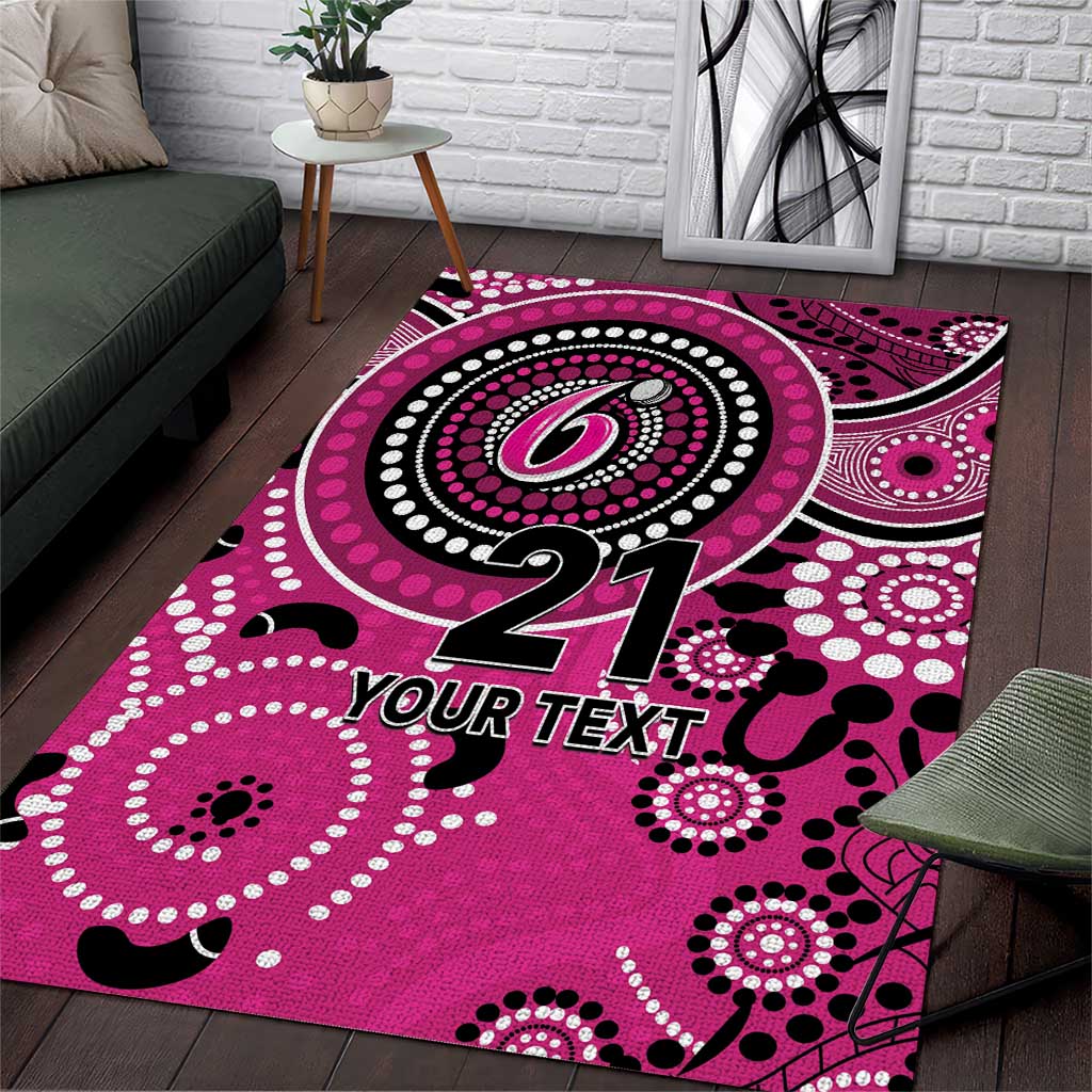 Sixers Cricket Custom Area Rug Australian Aboriginal