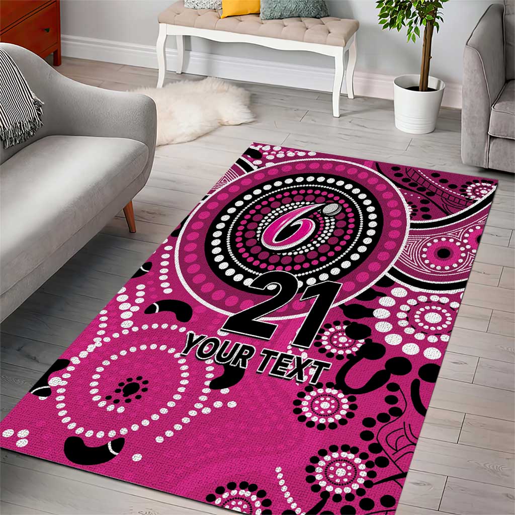 Sixers Cricket Custom Area Rug Australian Aboriginal