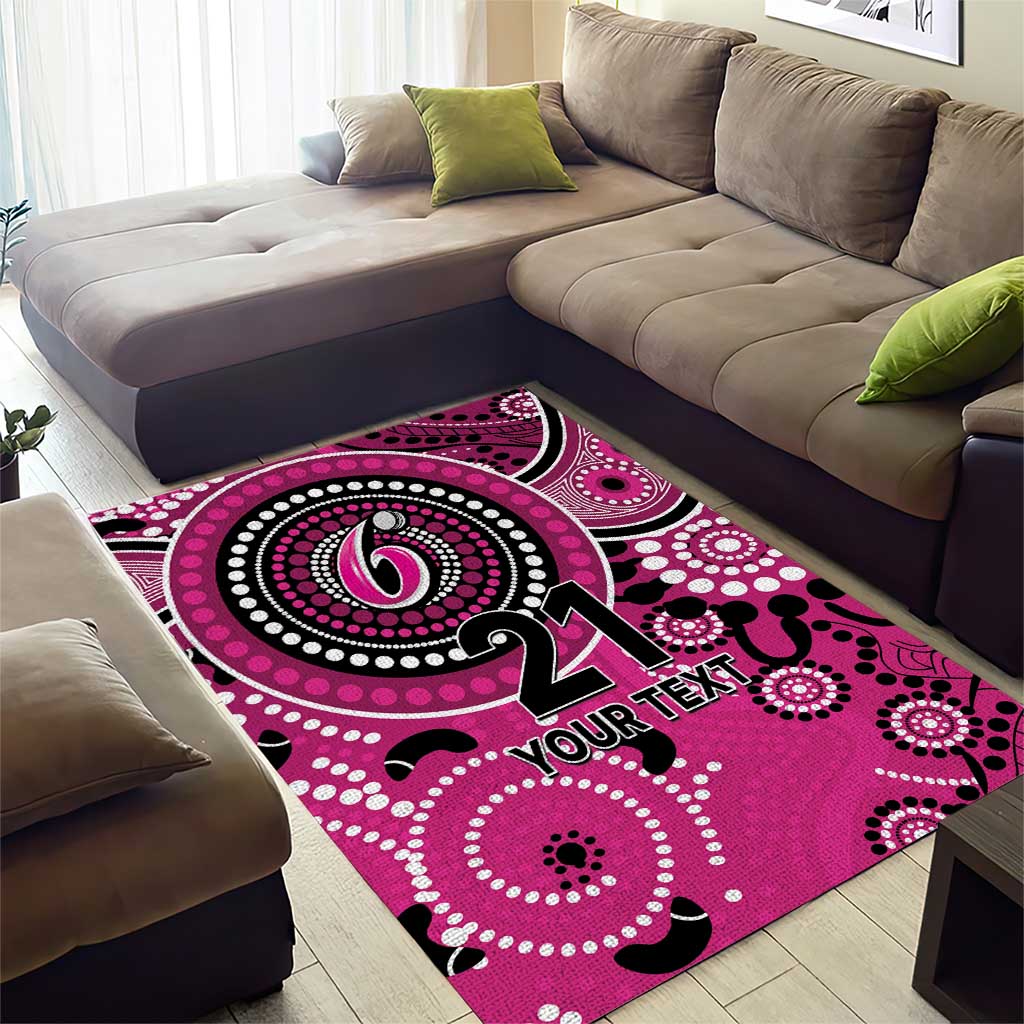 Sixers Cricket Custom Area Rug Australian Aboriginal