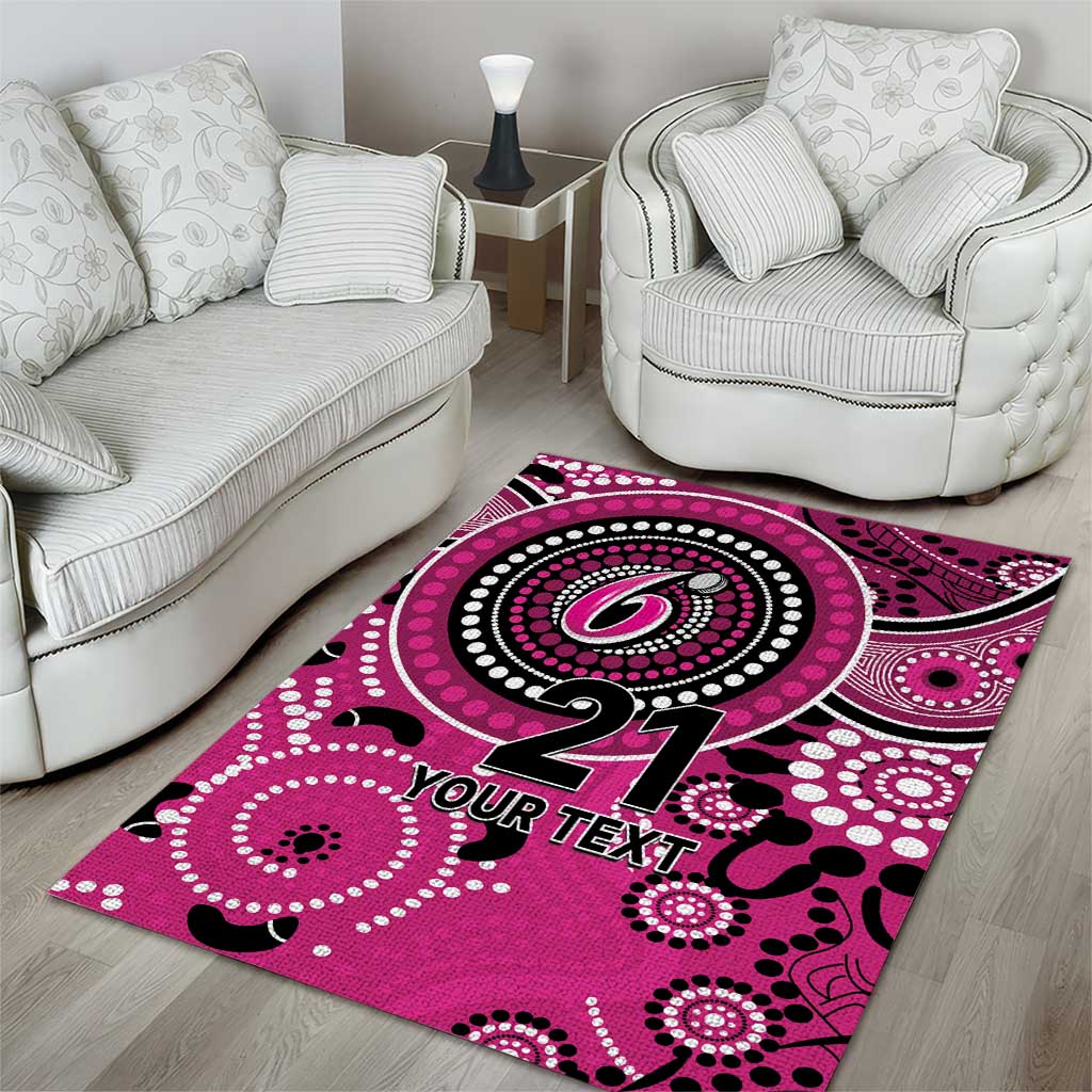 Sixers Cricket Custom Area Rug Australian Aboriginal