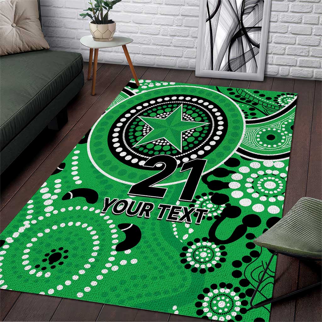 Stars Cricket Custom Area Rug Australian Aboriginal