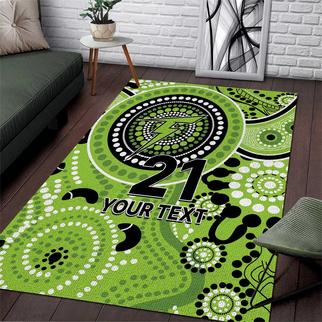 Thunder Cricket Custom Area Rug Australian Aboriginal