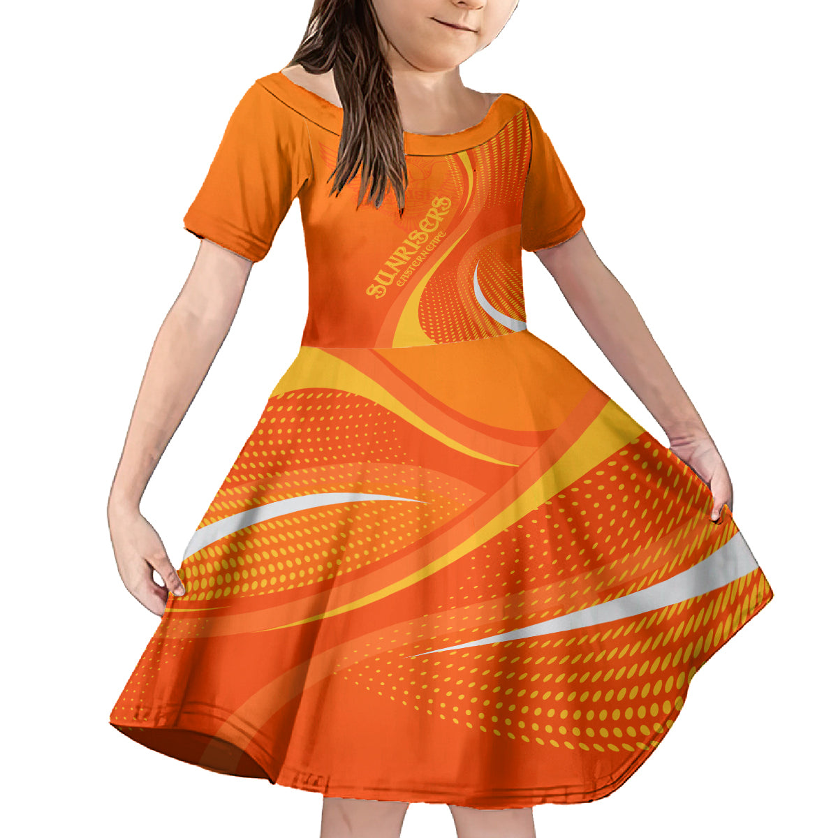 sunrisers-eastern-cape-custom-family-matching-off-shoulder-maxi-dress-and-hawaiian-shirt-south-african-cricket-2024-sporty