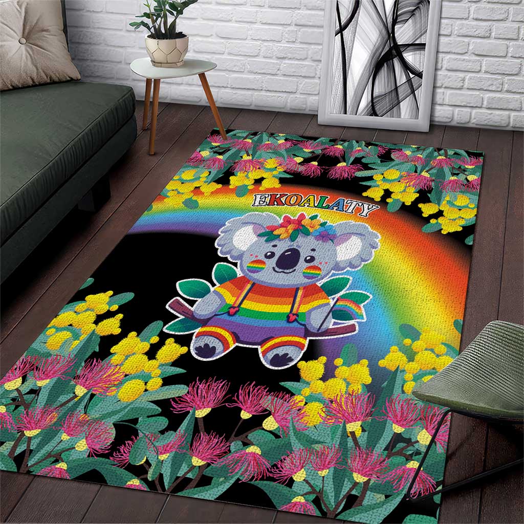 LGBTQ Koala Gay Area Rug Aussie Koala Bear Ekoalaty