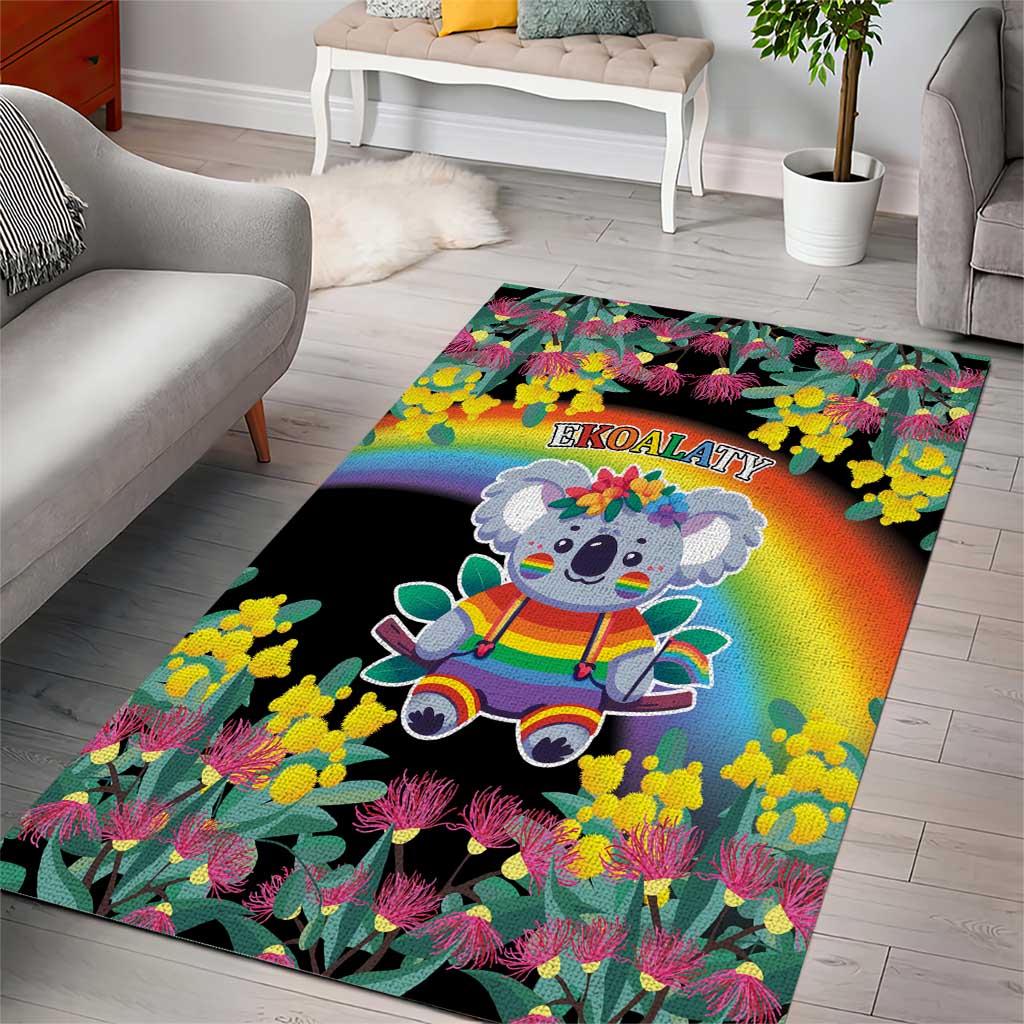 LGBTQ Koala Gay Area Rug Aussie Koala Bear Ekoalaty