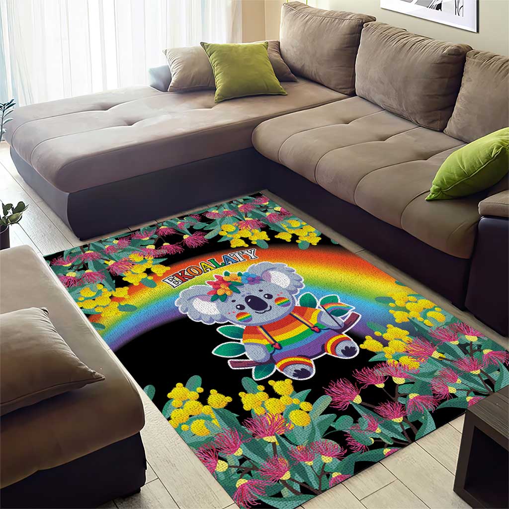 LGBTQ Koala Gay Area Rug Aussie Koala Bear Ekoalaty