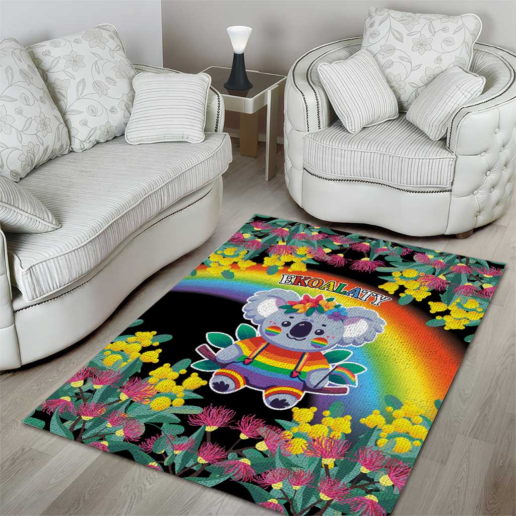 LGBTQ Koala Gay Area Rug Aussie Koala Bear Ekoalaty