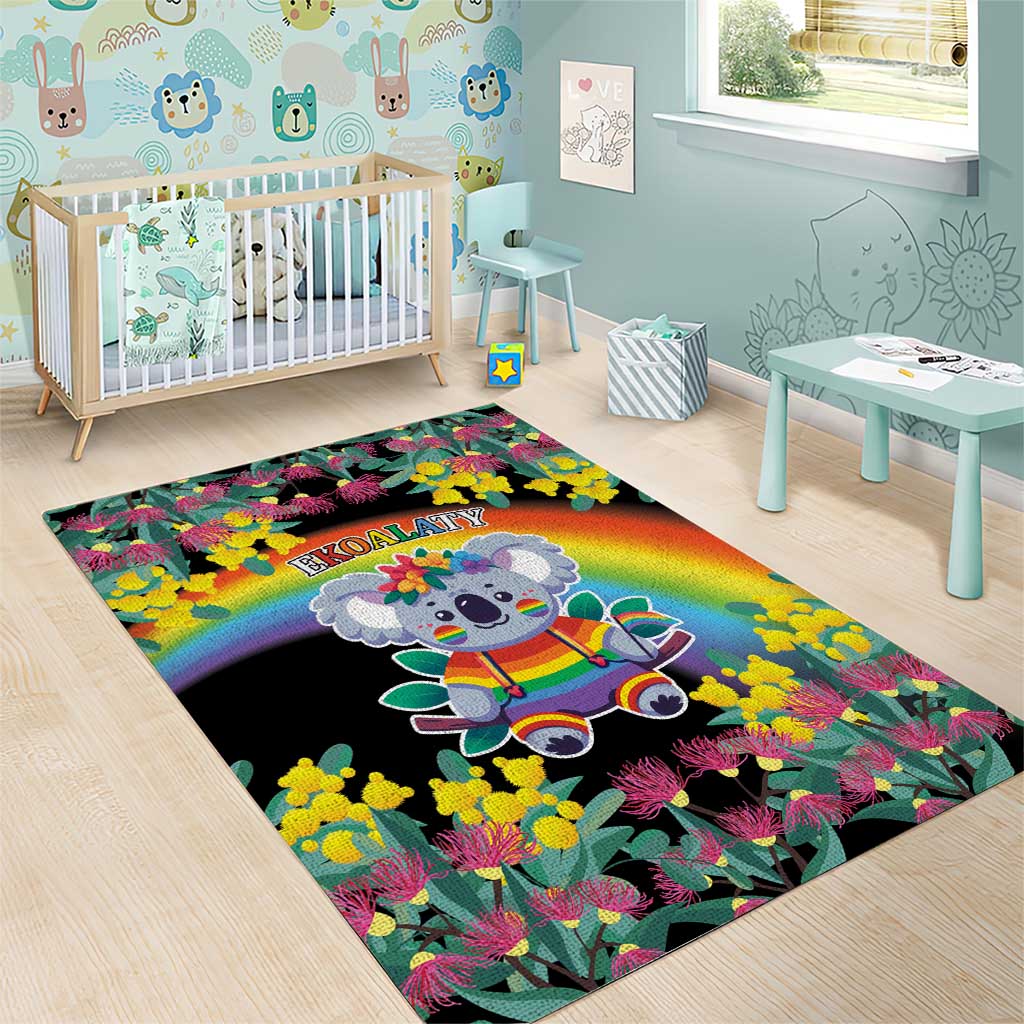 LGBTQ Koala Gay Area Rug Aussie Koala Bear Ekoalaty