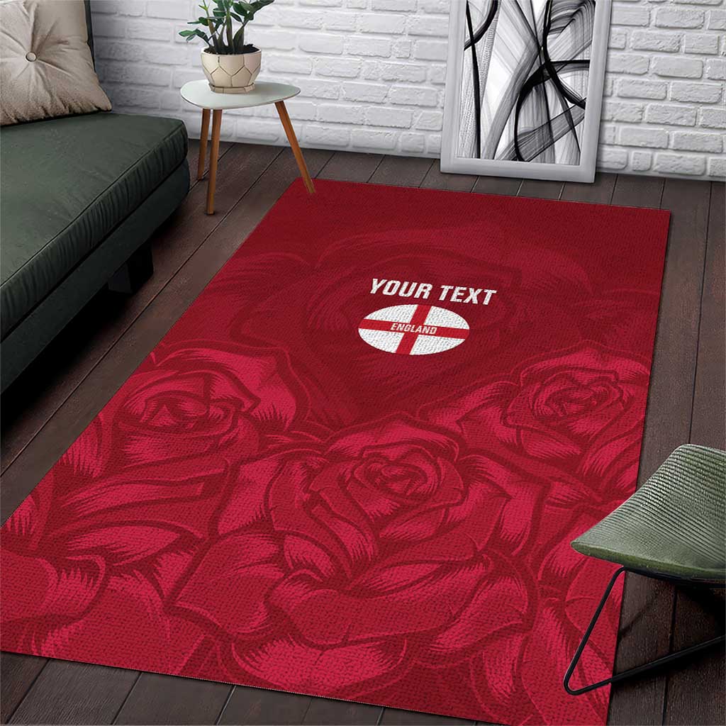 Custom England Rugby 2025 Area Rug Go Champions Red Rose