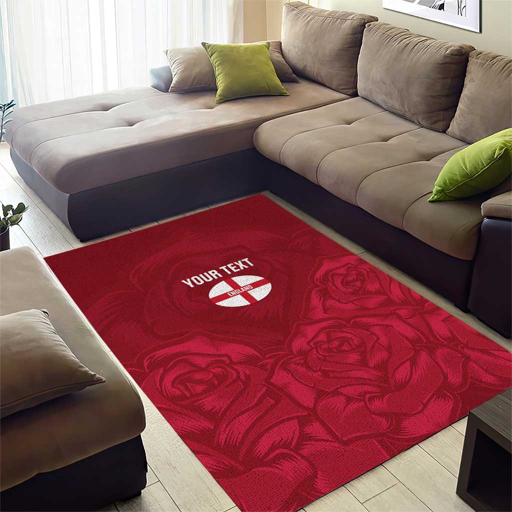 Custom England Rugby 2025 Area Rug Go Champions Red Rose