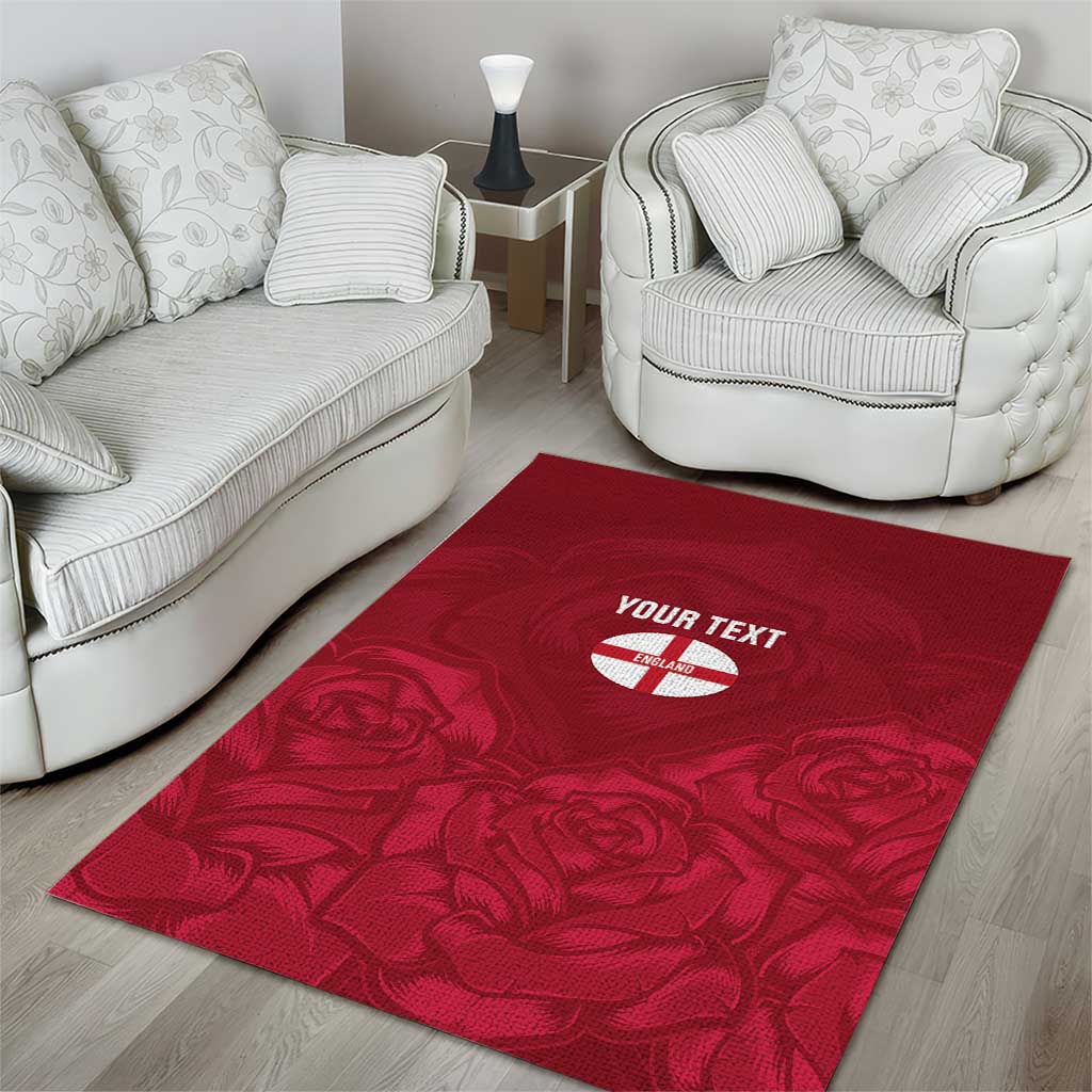 Custom England Rugby 2025 Area Rug Go Champions Red Rose